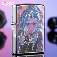Zippo 打火機 雙面閃銀打火機 Zippo x LOL League of legends Jinx 爆爆 金克絲 吉茵珂絲 英雄聯盟 雙城之戰 奧術 Arcane