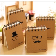 XO ️[BEAUTIFUL - Cheap - BEAUTIFUL] ️ Men style spring notebook, 70 pages, size 9.5x8.5cm.