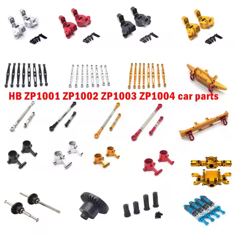 HB ZP1001 ZP1002 ZP1003 ZP1004 RC car spare parts Upgrade Metal front rear bumper Shock absorber ste