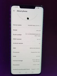 Huawei mate.20 pro 128gb 6gb ram condition used  LCD dot