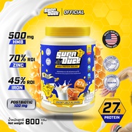 SUPADUCK WHEY PROTEIN ISOLATE : Honey Milk Flavor เวย์รสนมน้ำผึ้ง (800g) มี HMB Zinc Iron Postbiotic