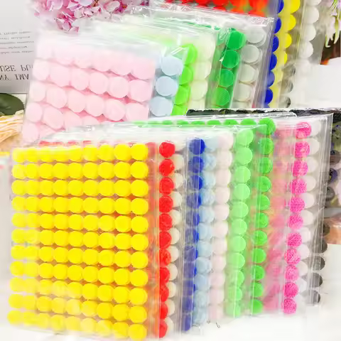 Dot Sticker Glue Adhesive Fastener 10mm 15mm Dot Nylon Hook and Loop Sticker Glue Round Strong Self 