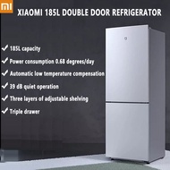 ✅IN STOCK✅Xiaomi MIJIA 185L Double Door Small Refrigerator Household Power Saving Mute Ultra-Thin Freezer Refrigerated Rental Dormitory Large capacity fridge full Automatic icebox