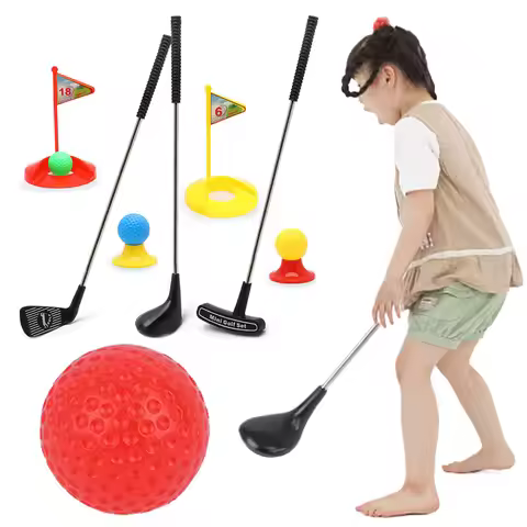 Toddler Golf Clubs Set Plastic Kids Golf Clubs Educational Golf Sets for Children Gifts for 3 4 5 6 