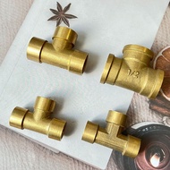 Three-way Copper Joint Inner Wire All Copper Plumbing Fittings DN15 Equal Diameter 6 Points 3cm Bras