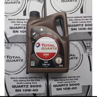 Dầu nhớt động cơ 10W-40 TOTAL QUARTZ 5000 SN CF 4 lít