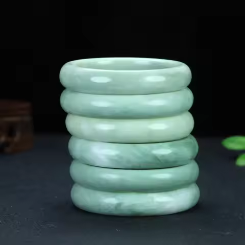 Natural Green Jade Vintage Jewelry Jadeite Bangle Original Certified Luxury Bracelet For Women Free 
