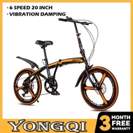Foldable Bicycle Folding Bicycle 20 Inch 7 Speed Aluminum Alloy Double Disc Brake Adult Outdoor Bicycle d311