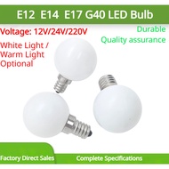 [12V/24V/220V] E12/E14/E16/E17] G40 LED Ball Bulb Makeup Mirror Lamp Dragon Ball Bulb Decoration
