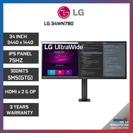 LG 34WN780 UltraWide Ergo QHD Monitor ( 34 Inch / 3440 x 1440 / IPS / 75HZ )