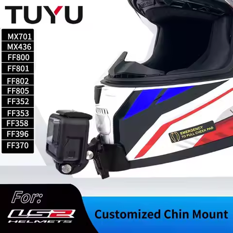 TUYU Premium Customized LS2 FF358 801 396 MX701CNC Aluminium Helmet Chin Mount for GoProMax Hero11 1
