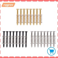 [rqgrov] 8 Set Electric Guitar/Bass Screws Straight Springs Replacement Accs Black