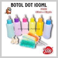 100ml Cat Dog Rabbit Ferret Milk Bottle Dog Nipple Bottle Baby Cat Nipple Hamster Drinking Bottle Ha