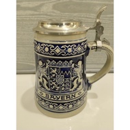 Vintage BMW German beer Mug BAYERN pewter lid