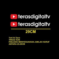 Custom Cutting Sticker Youtube Channel 29cm 2pcs