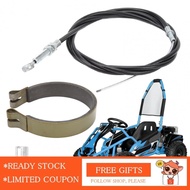 Nearbeauty Go Kart Brake Kit  PVC Metal Rear Band Pins Drum Pin with Accessories for Yard Cart ATV