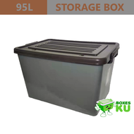 [NEW] BIG 95L HEAVY DUTY PLASTIC STORAGE BOX WITH WHEELS / [BESAR] 95L KOTAK SIMPANAN PLASTIK TAHAN 