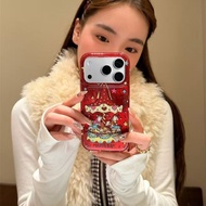 New Year's Carousel Suitable for iPhone17PROMAX Phone Case 16PRO Niche 15/14 Red 13