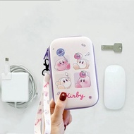 Cute Kirby Merchandise Digital Storage Bag Travel Digital Accessory Storage Bag Data Cable Bag