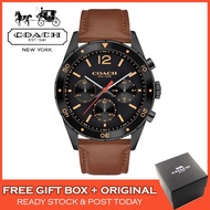[Original & 2 Years Warranty] Coach SULLIVAN SPORT Chronograph Leather Men Watch Jam Tangan Lelaki 1