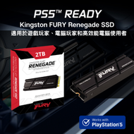 金士頓 - PS5 Ready 2TB FURY Renegade PCIe 4.0 NVMe M.2 SSD with heatsink 散熱器