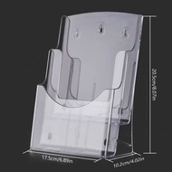 A5 Clear Flyers Display Stand 1/2/3Layers Acrylic Magazine Storage Box Front Desk Brochure Display S