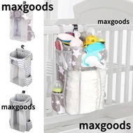 MAXGOODS1 Storage Bag, Multifunction Diaper Storage Crib Hanging Bag, High Quality Infant Products Convenient Cot Bed Organizer