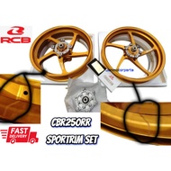 OFFER CBR250RR SPORTRIM FG525 DESIGN ADA KESAN DAN CACAT SIKIT RIM OLD STOCK RCB LIMITED #272/400-17
