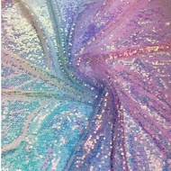 Rainbow Sequin Fabric Mermaid Sequin Fabric DIY Fabrics Sparkly 5mm Sequin Dress Birthday Party Even