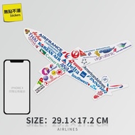 ** · · · Street Wear Airplane Aviation Luggage Travel Trolley Case Stickers Street Wear Unique Water