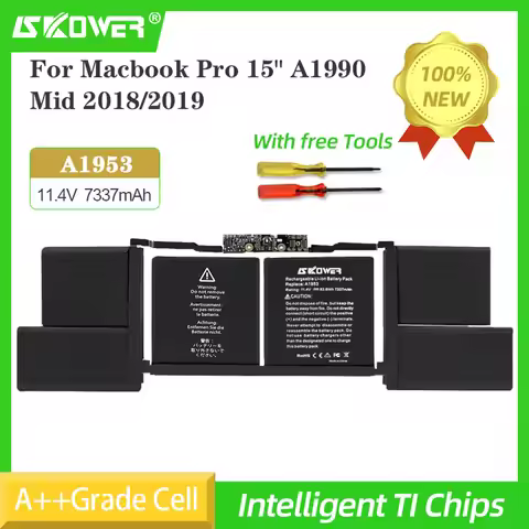 SKOWER A1953 Battery For Apple APPLE MacBook Pro 15" A1990 touchbar 2018 2019 EMC 3215 MC3359 83.6Wh
