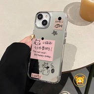 Cute Cat Mirror Casing For Vivo IQOO Z9 Turbo+ Z9X Z9s Pro U5E U5X U5 U3 U3X Z5X Z3 Z1 5G 4G Cartoon