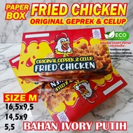 SIZE M - contents 100 - Paper Lunch Box Fried Chicken Dkriuk - non-laminated
