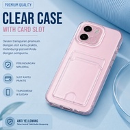 OPPO A6 CASE A6S/ A6X/ A6T/ A6T PRO ULTRA CASE CARD CLEAR TRANSPARENT SOFT SLOT CARD / WALLET CASE