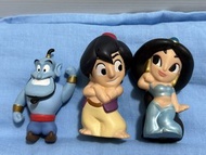 Bandai Disney Aladdin迪士尼阿拉丁萬代軟膠公仔食玩盲盒 茉莉公主Jasmine 精靈Genie