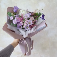 AO4W [Shipped from China] Korean Style Morning Fog Plain Porcelain Bouquet Wrapping Paper Solid Colo