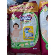 Bobby Diaper Pants Mega Jumbo XL 84+12 Pieces