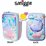 Smiggle Pencil Case Illusion Triple Hardtop Unicorn - Original Smiggle Unicorn Pencil Case