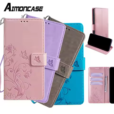 Fashion Wallet Phone Case for Samsung Galaxy M15 M34 M14 M13 M22 M12 M11 M31S M31 Prime Butterfly Mo