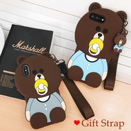 OPPO R9,R9 Plus,R9S,R9S+,R11,R11+,R11S,R11S+,3D Pacifier Bear Silicone Case