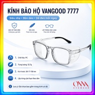 Genuine Vangood 7777 Safety Glasses - Super Light PC Frame 32.7g, Can Fit Near/Rim Lenses According 