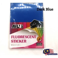 Aplus A4 Size Fluorescent Sticker / Aplus Laser Printing sticker 100sheet (price for 1 pack)