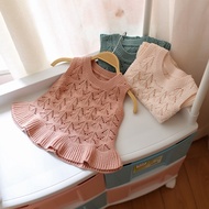 spring autumn hot baby girls knitting sweater vest kids children personality sweater infant baby cot