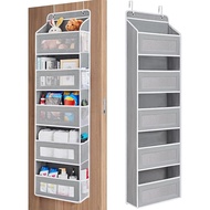 5 Shelf Hanging Door Organizer with 5 Large Capacity Pockets, Anti Tilt 44 lb Load Behind Door Stora