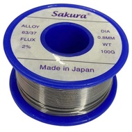 Chì hàn SAKURA (cuộn 100gr)63/37 Flux 2%.