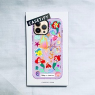 Casetify X Disney Princess Ariel เคสนิ่ม สีม่วง สําหรับ IPhone 14 13 12 11 Pro MAX Mini XS MAX XR X 