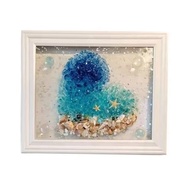 Ocean Theme Sea Glass Art Kit for Adults Photo Frame Easy Operation DIY Mosaic Arts and Craft Kits H