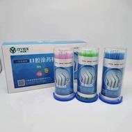 Ready Stock 牙科涂药棒小毛刷粘接剂小棉棒 100pcs Dental Lab Long Disposable Micro Applicators Brushes Dental