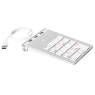 Mini Numeric Keypad Keyboard 18Keys Numeric Key Pad Numpad Number Pad with 3 Ports Usb Hub for Laptop Desktop Pc