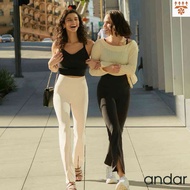 [ANDAR] Airywin Front Slit Flare Leggings Women Clothes korea style pants slit pants Work out clothe